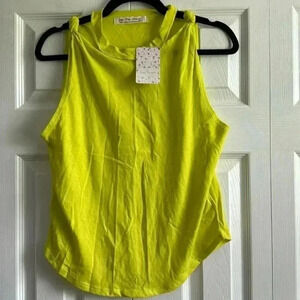 Free People neon green twist tank size S